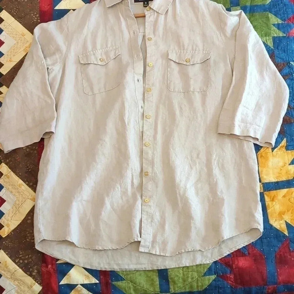 Ellen Tracy linen shirt - Picture 1 of 7